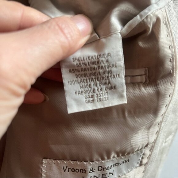 Vroom & Dreesmann Linen Rayon Blend 2 button blazer jacket Sz 36/ M - Picture 10 of 12